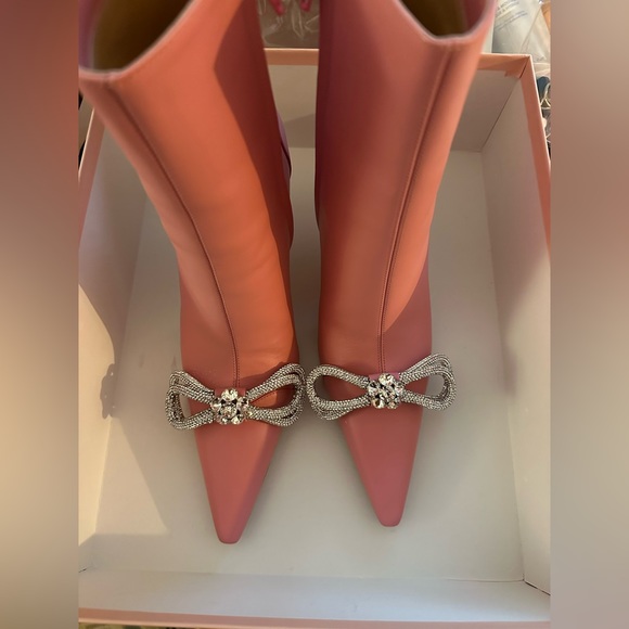 Mach & Mach Crystal Embellished Double Bow Bootie size 41 - Picture 5 of 8